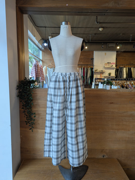 Wide Leg Plaid Pants