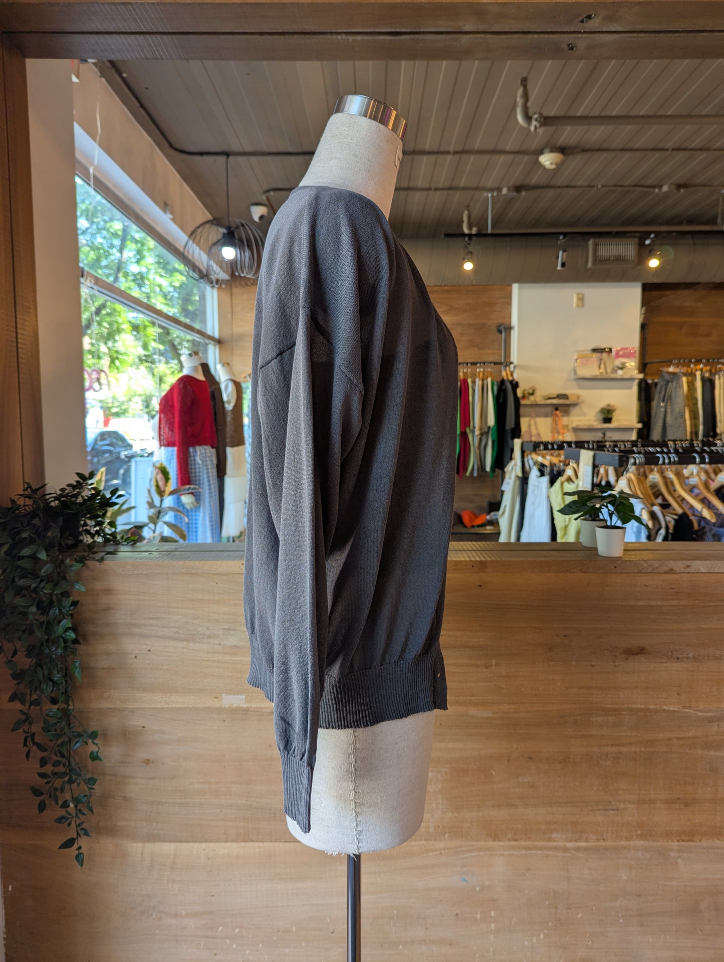 One Sleeve Top and Cardigan Set