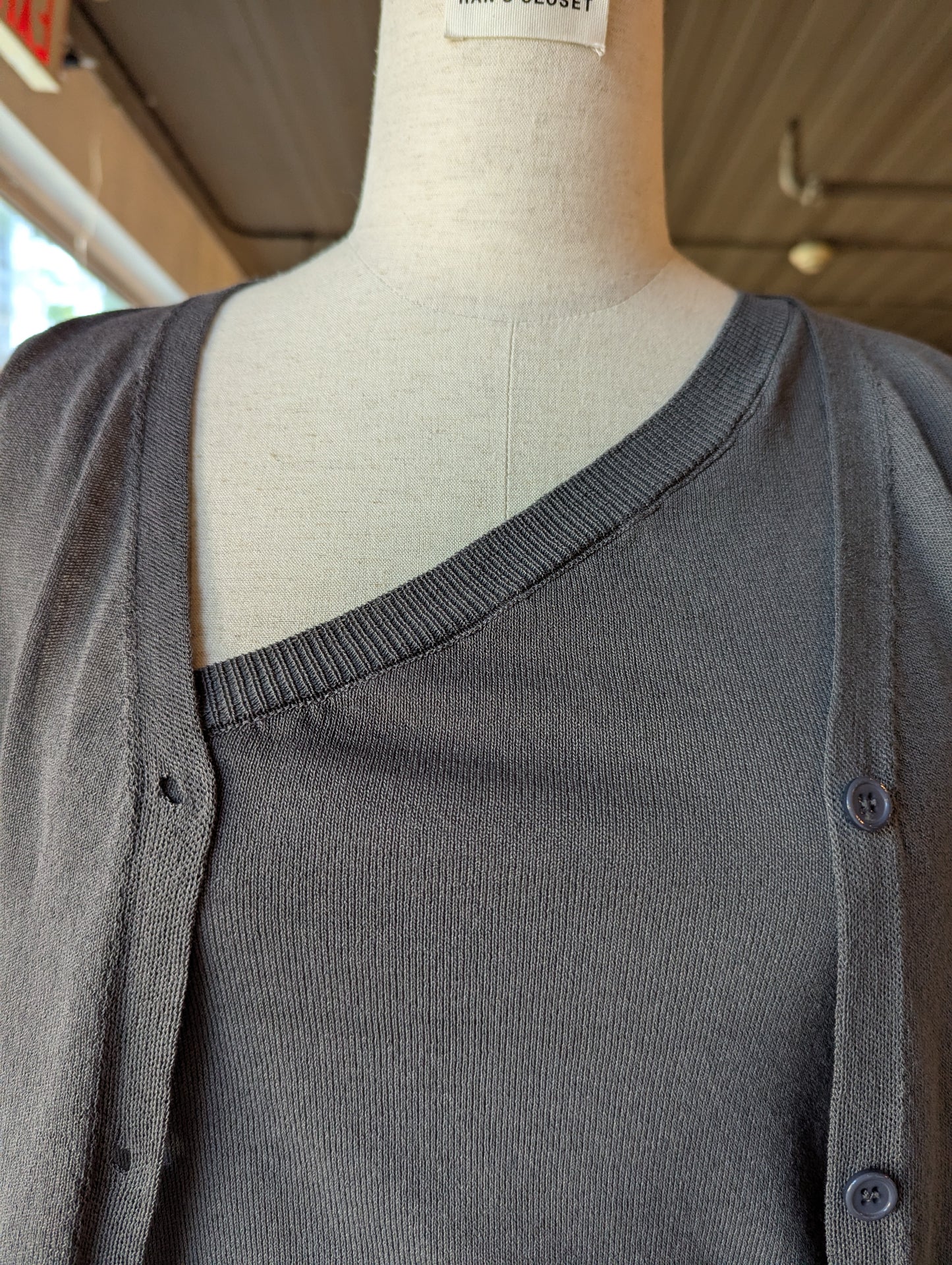 One Sleeve Top and Cardigan Set