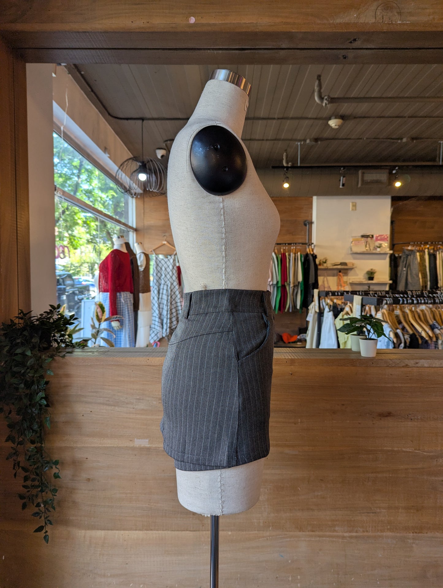 Pinstripe Mini Skirt