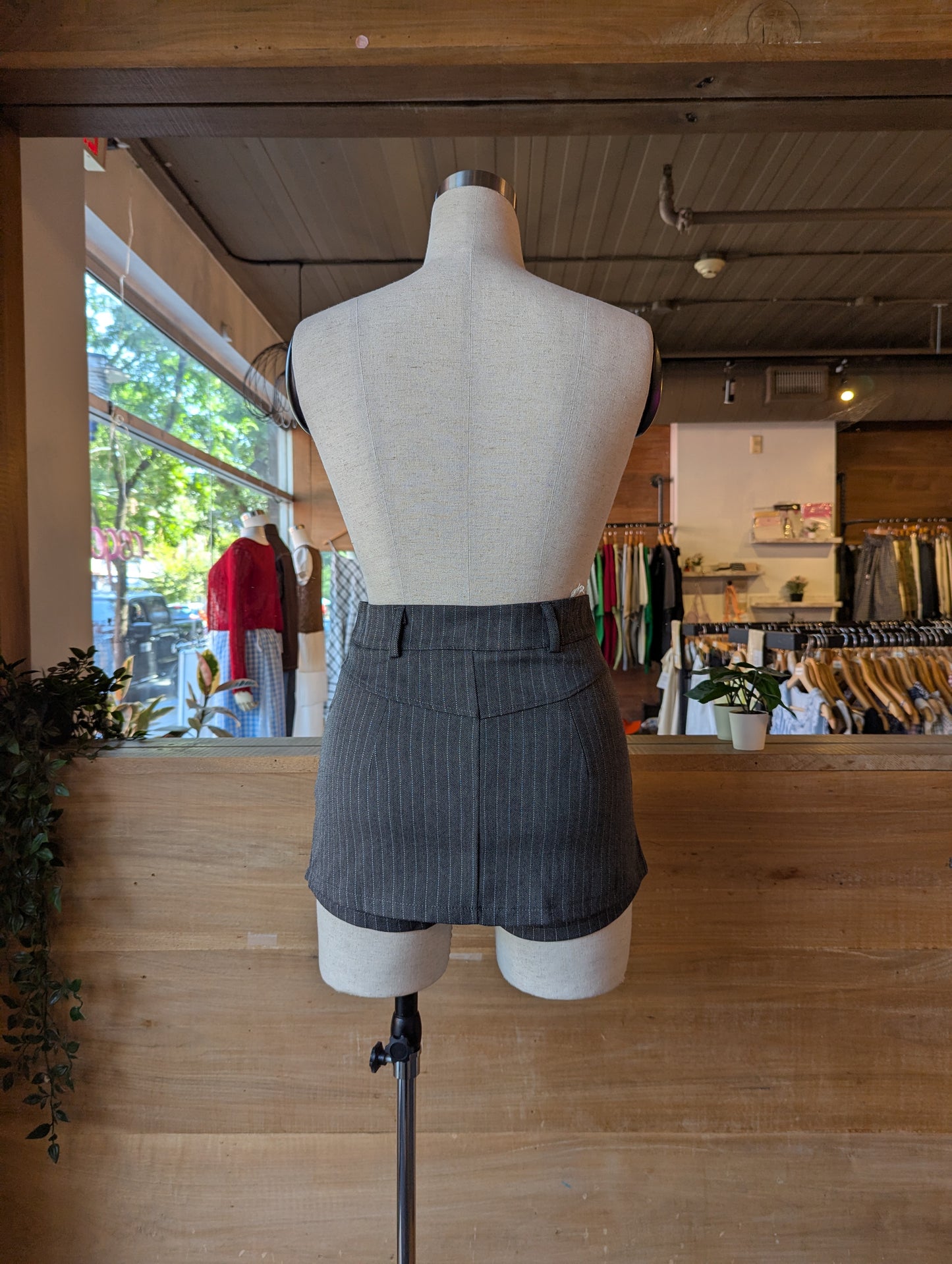 Pinstripe Mini Skirt