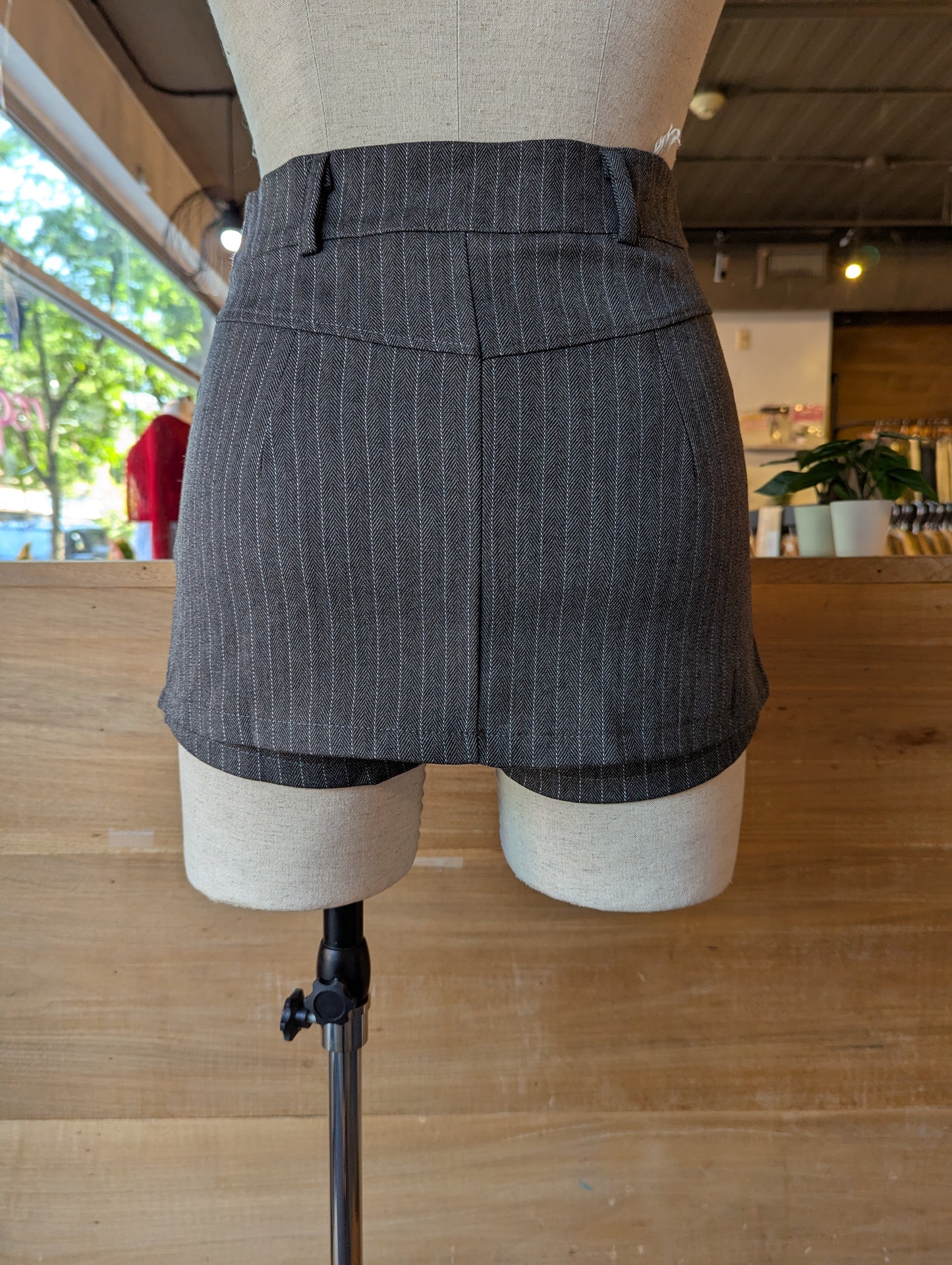 Pinstripe Mini Skirt