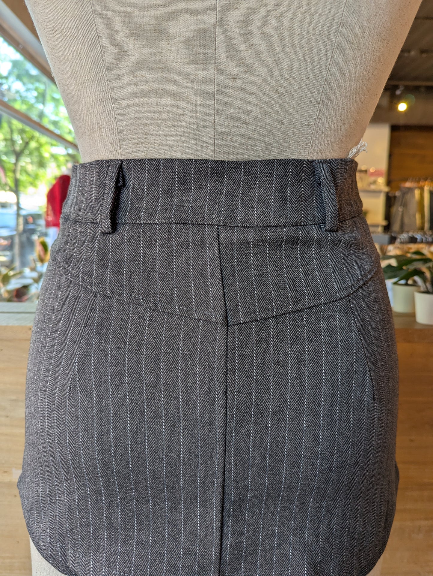 Pinstripe Mini Skirt