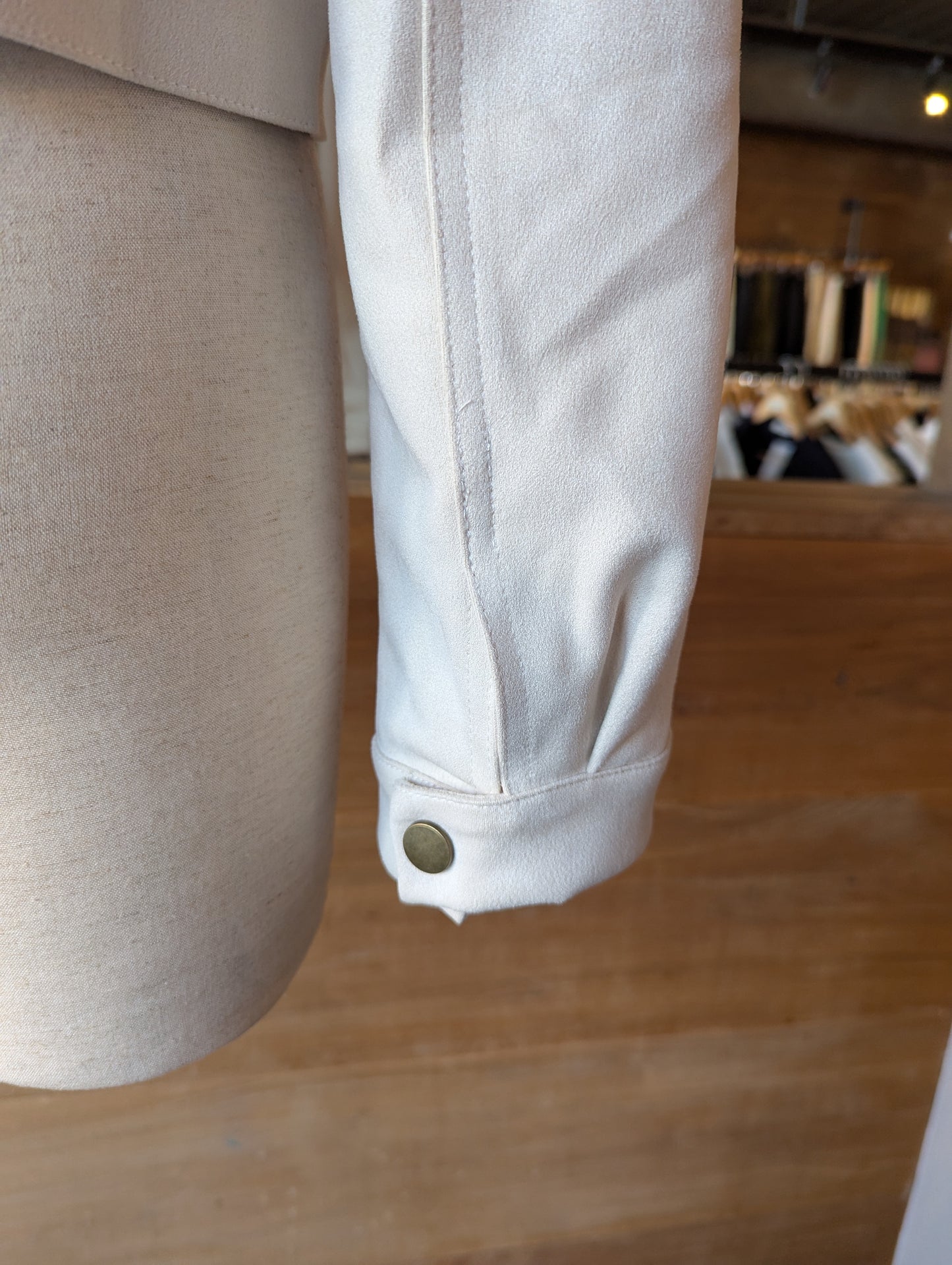 Cropped Vegan Suede Jacket