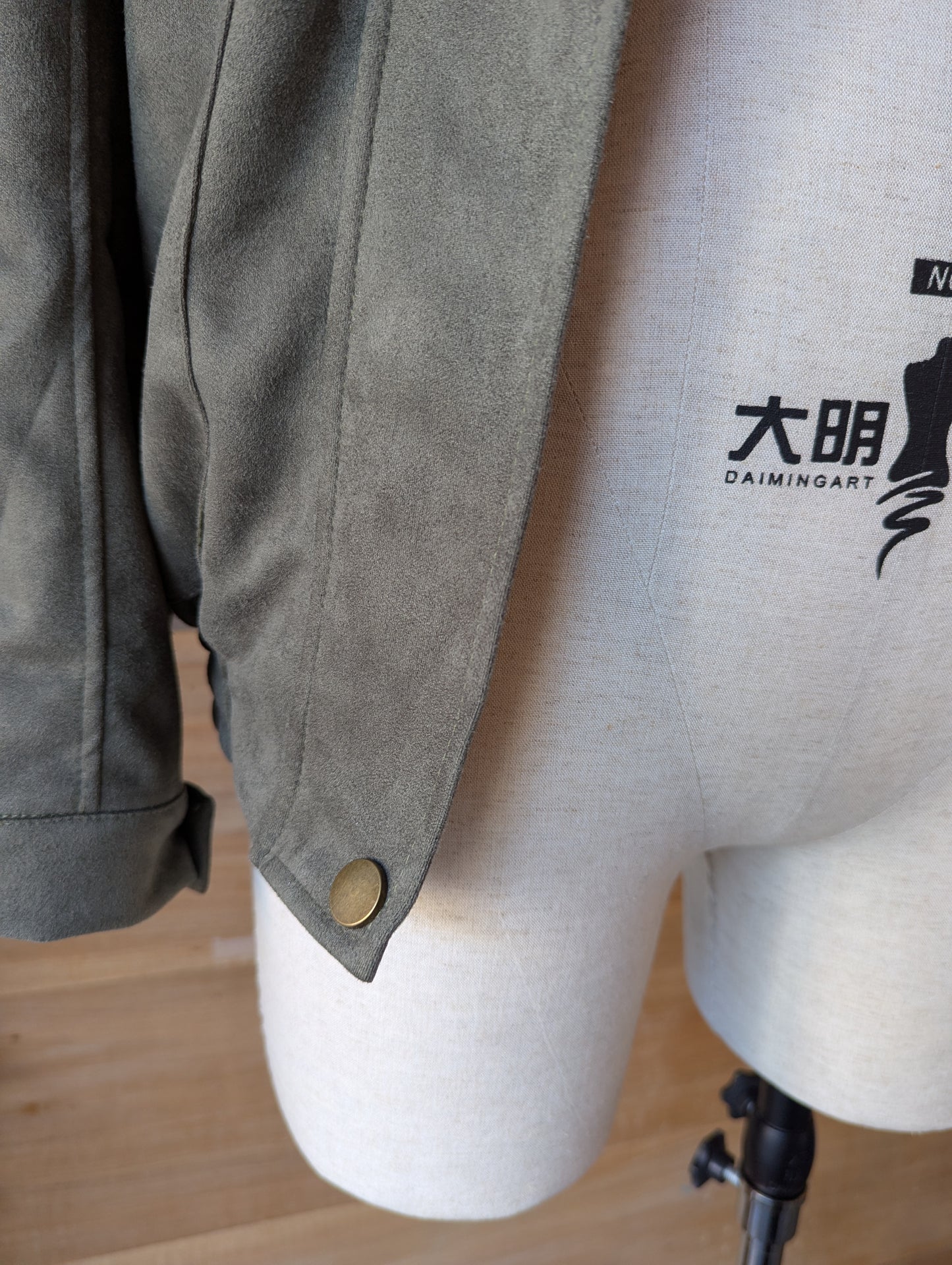 Vegan Suede Bomber Jacket