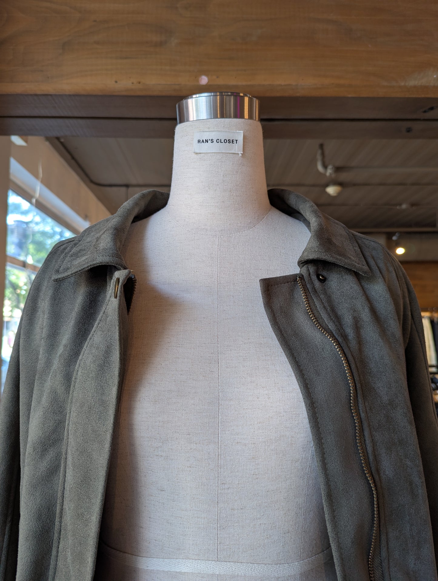 Vegan Suede Bomber Jacket