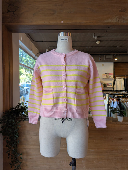 Striped Cardigan with Pockets
