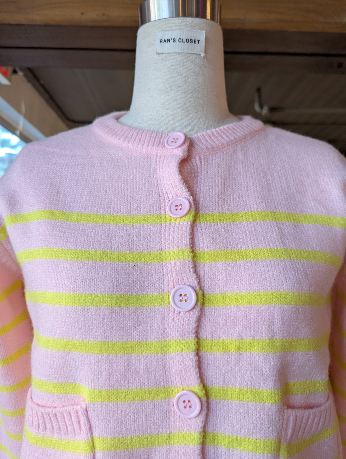 Striped Cardigan with Pockets