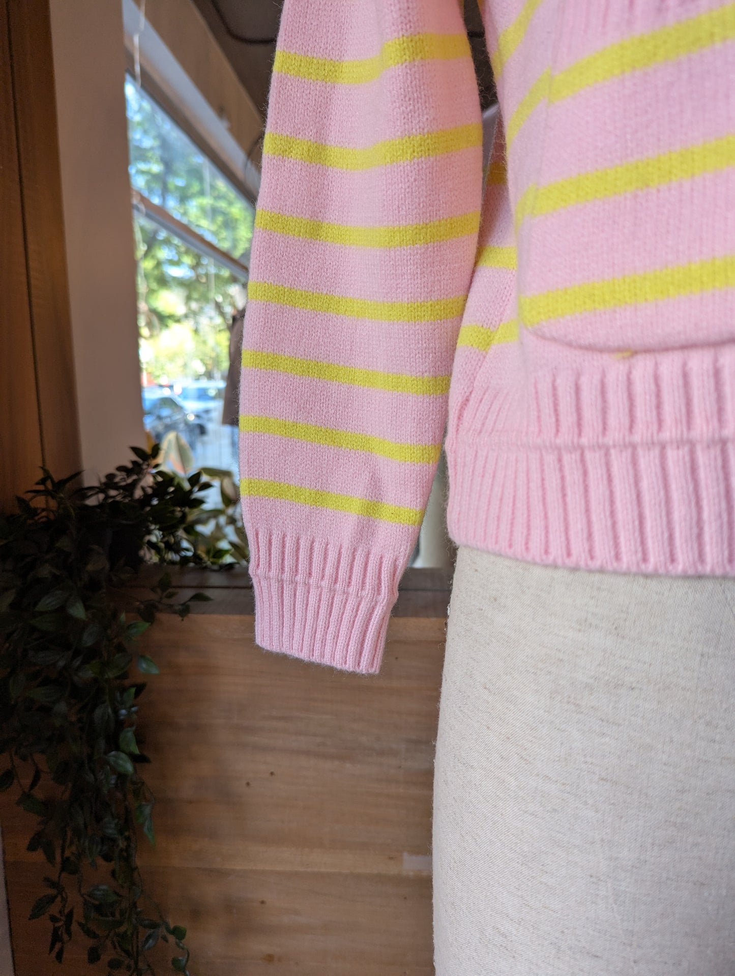 Striped Cardigan with Pockets