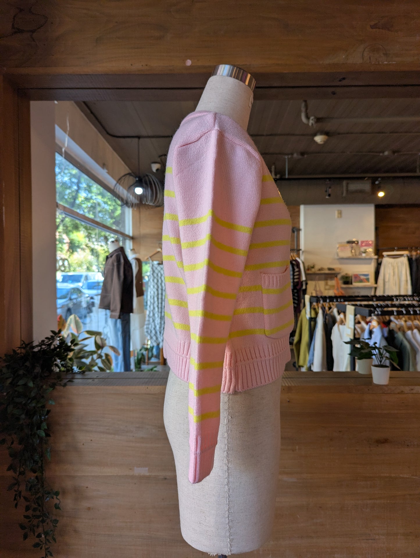 Striped Cardigan with Pockets