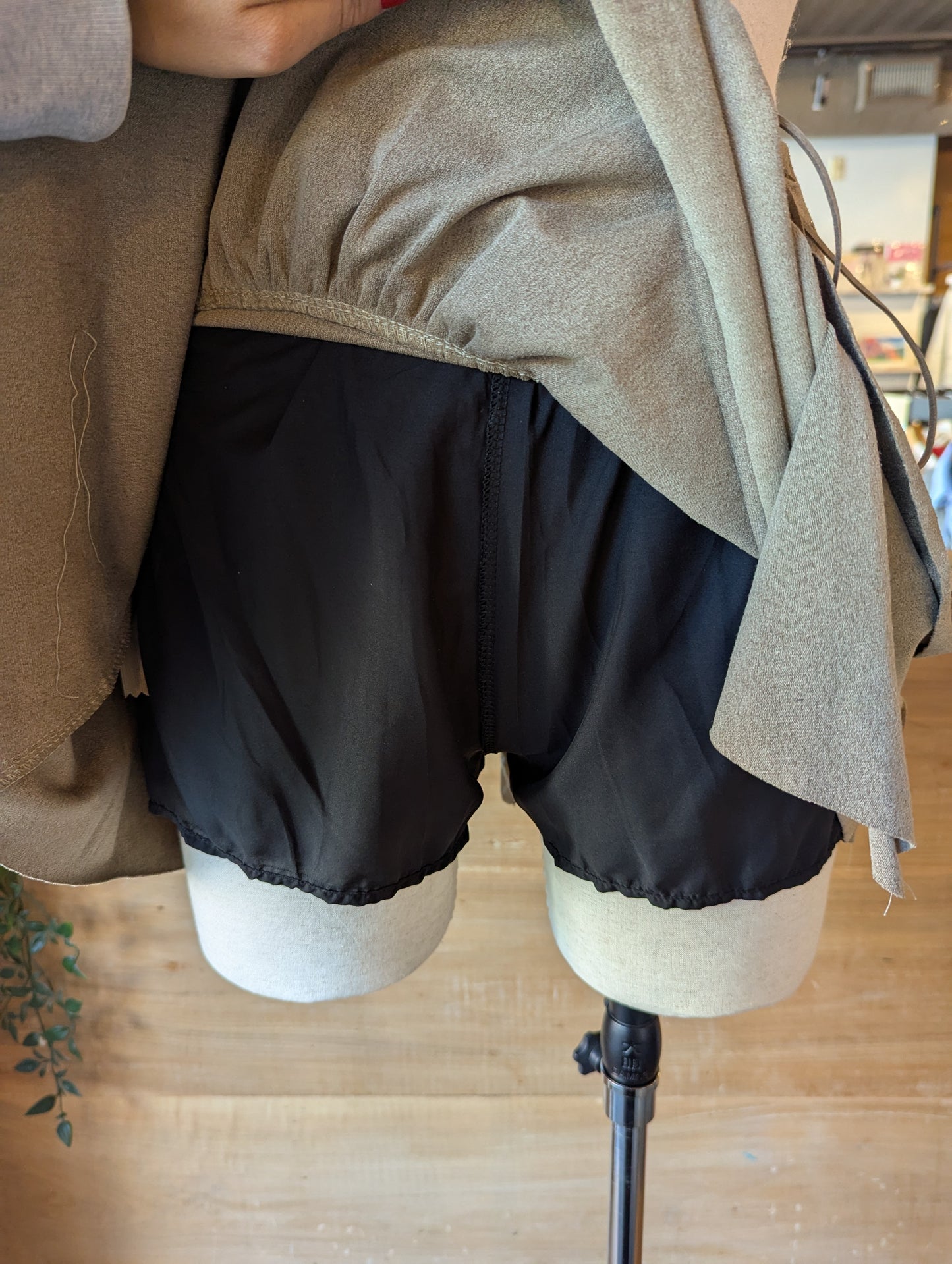 Vegan Suede Layered Skirt