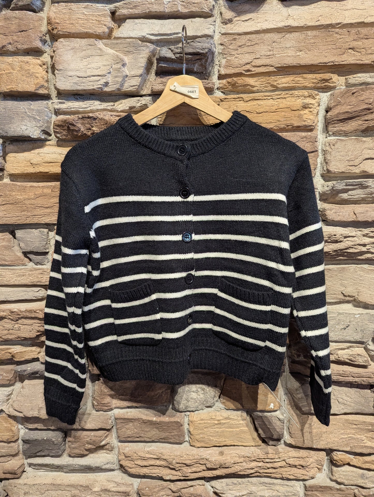 Striped Cardigan with Pockets