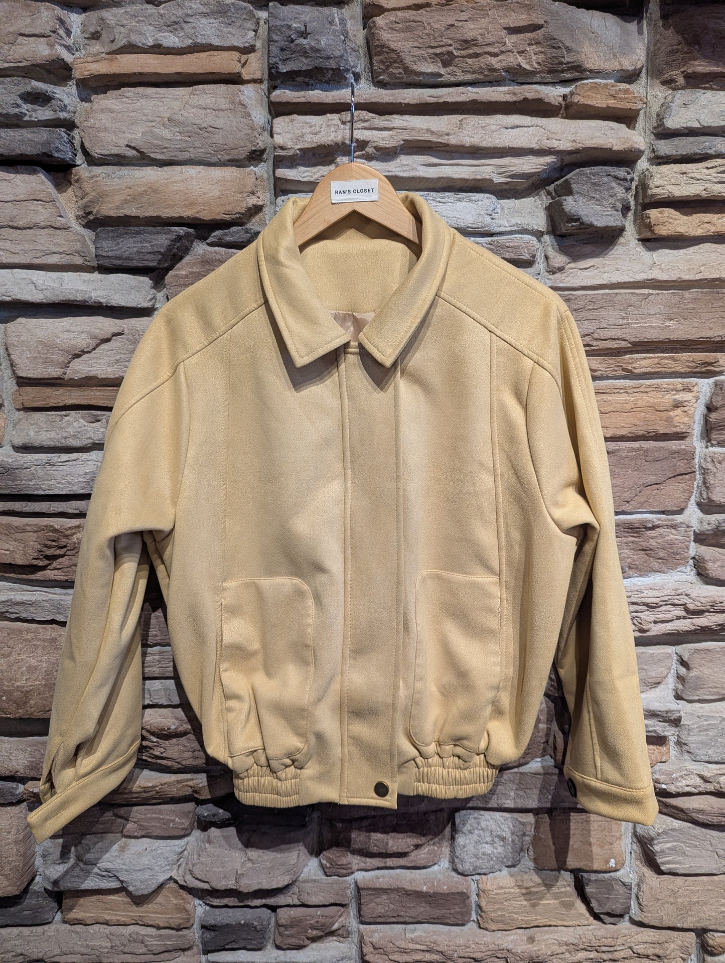 Vegan Suede Bomber Jacket