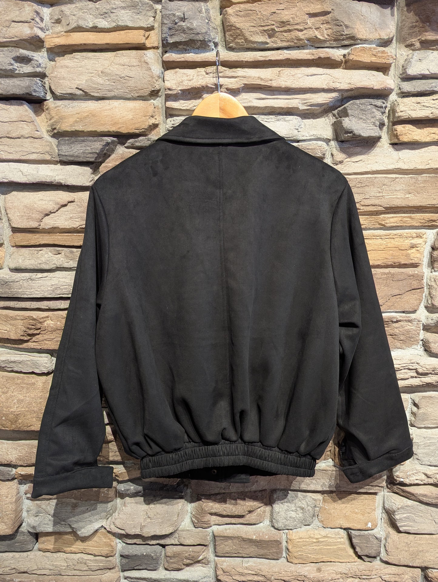 Vegan Suede Bomber Jacket