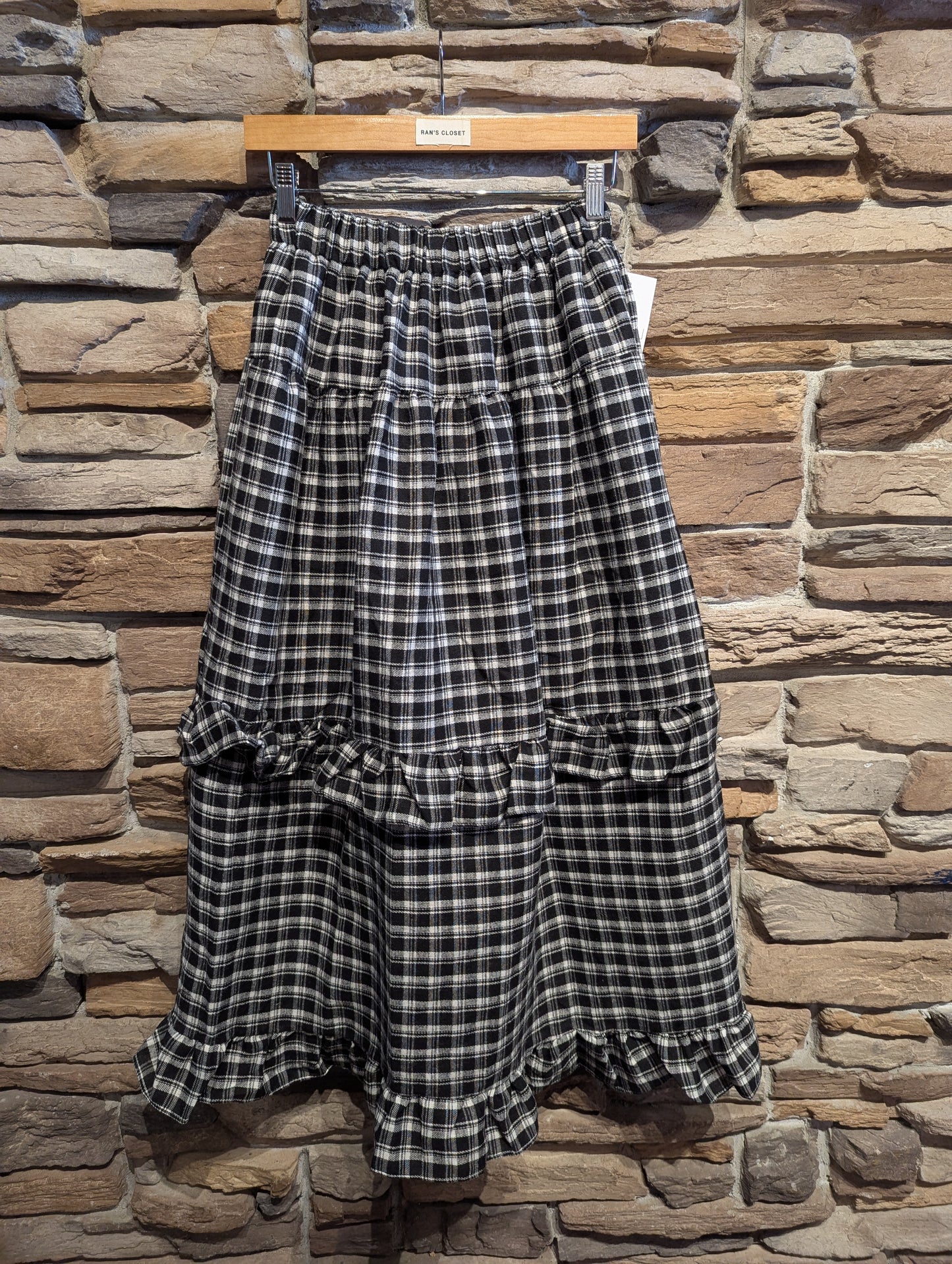 Plaid Skirt With Ruffles
