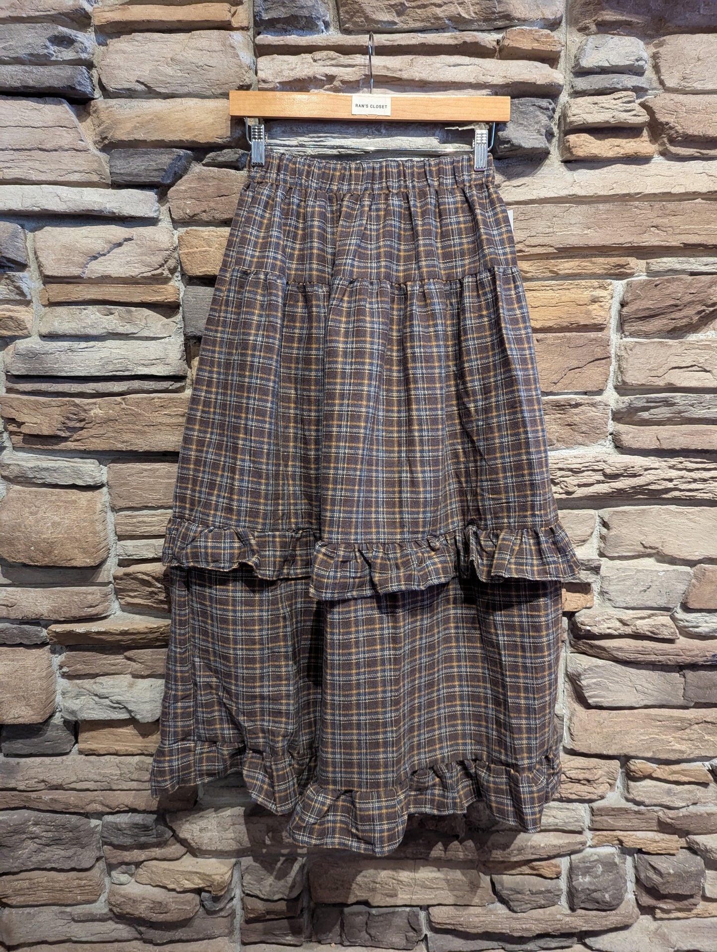 Plaid Skirt With Ruffles