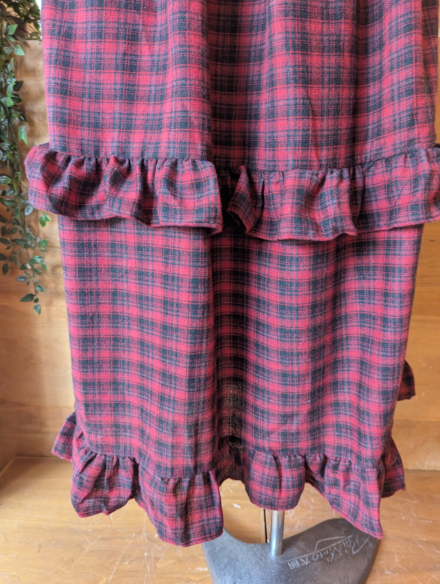 Plaid Skirt With Ruffles