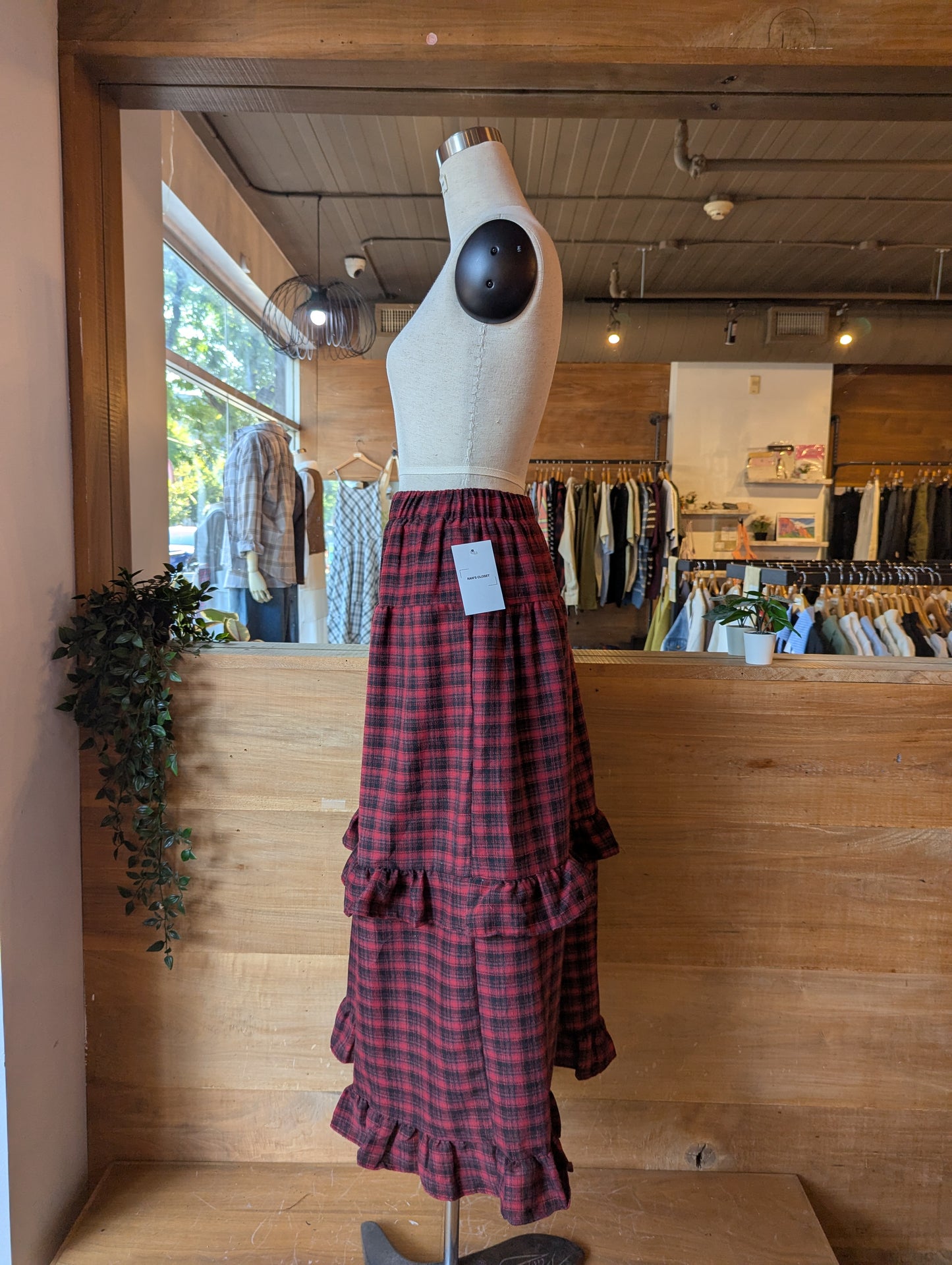 Plaid Skirt With Ruffles