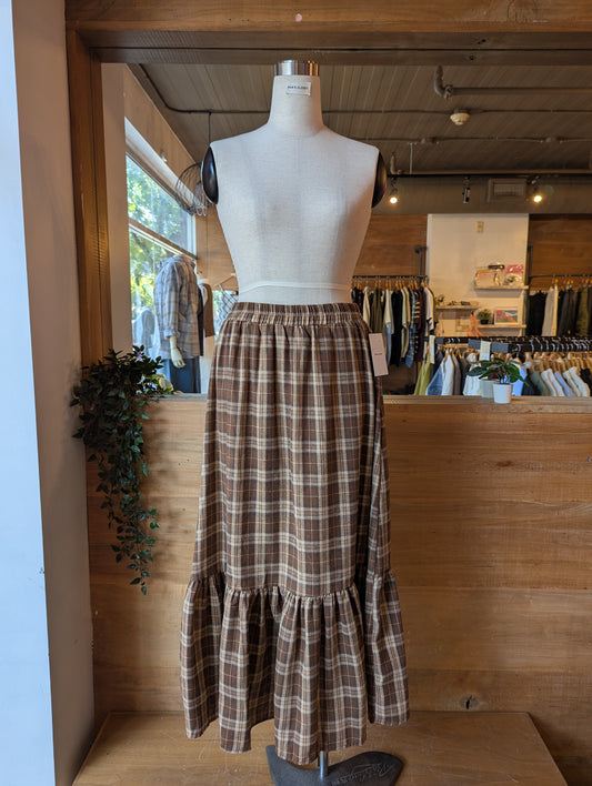 Plaid Maxi Skirt