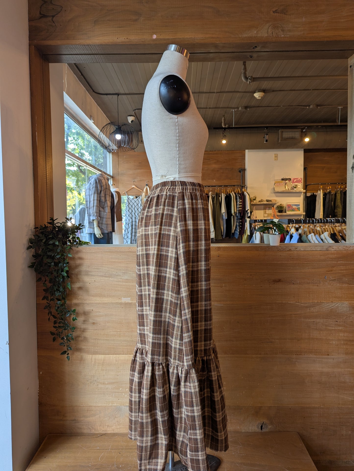 Plaid Maxi Skirt