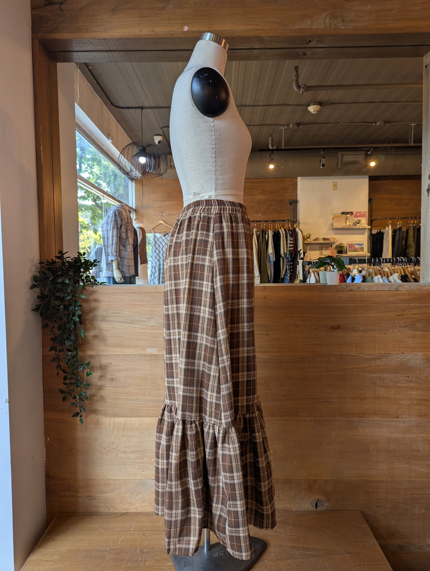 Plaid Maxi Skirt