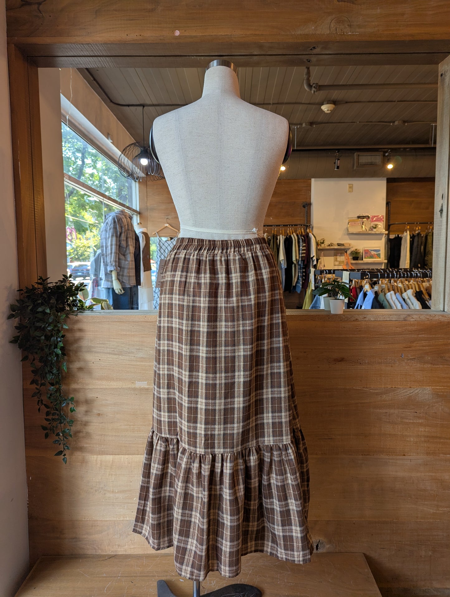 Plaid Maxi Skirt