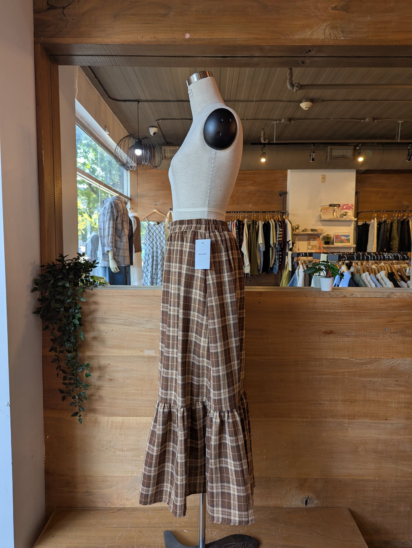 Plaid Maxi Skirt