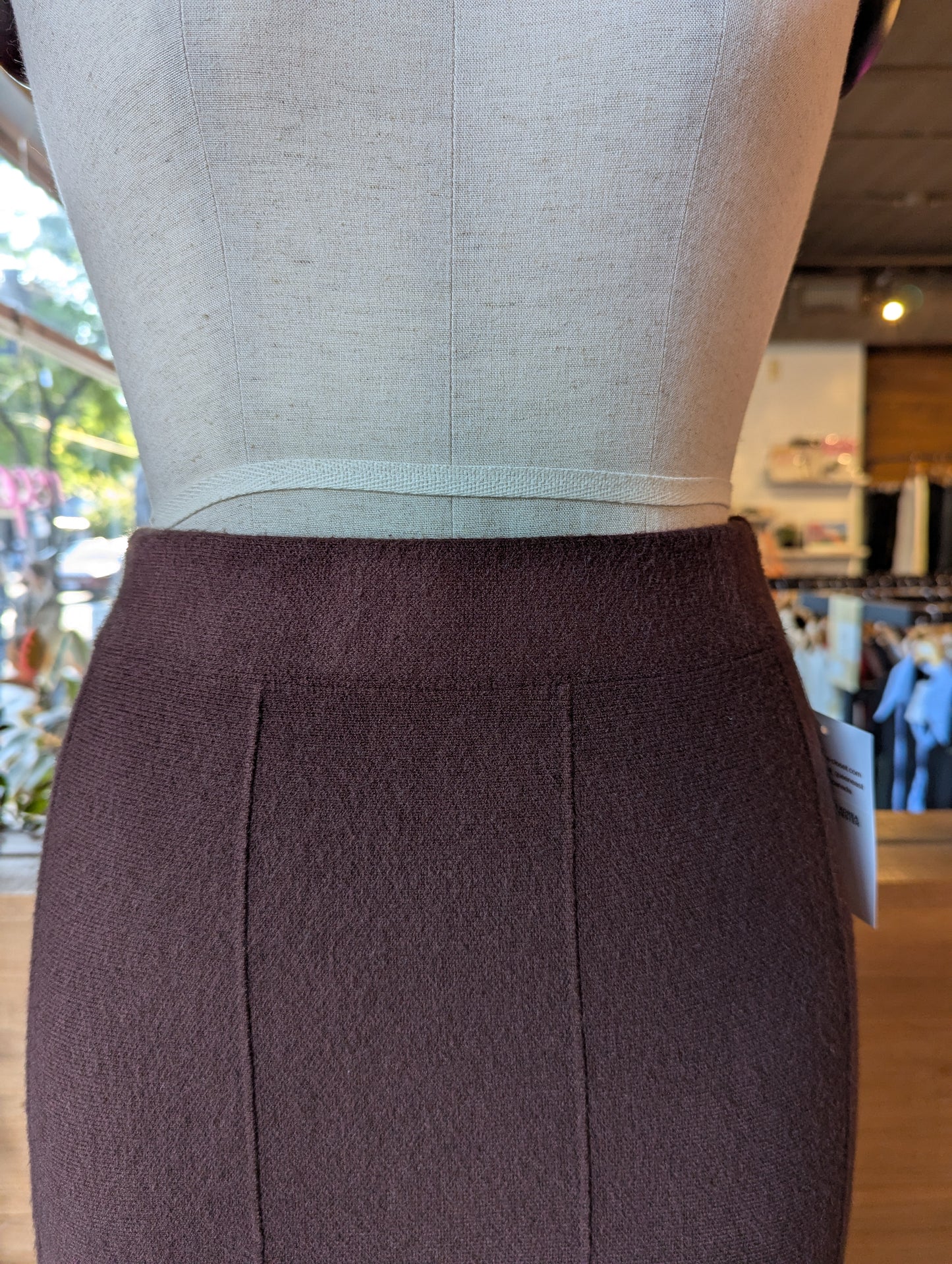 Flared Knit Midi Skirt