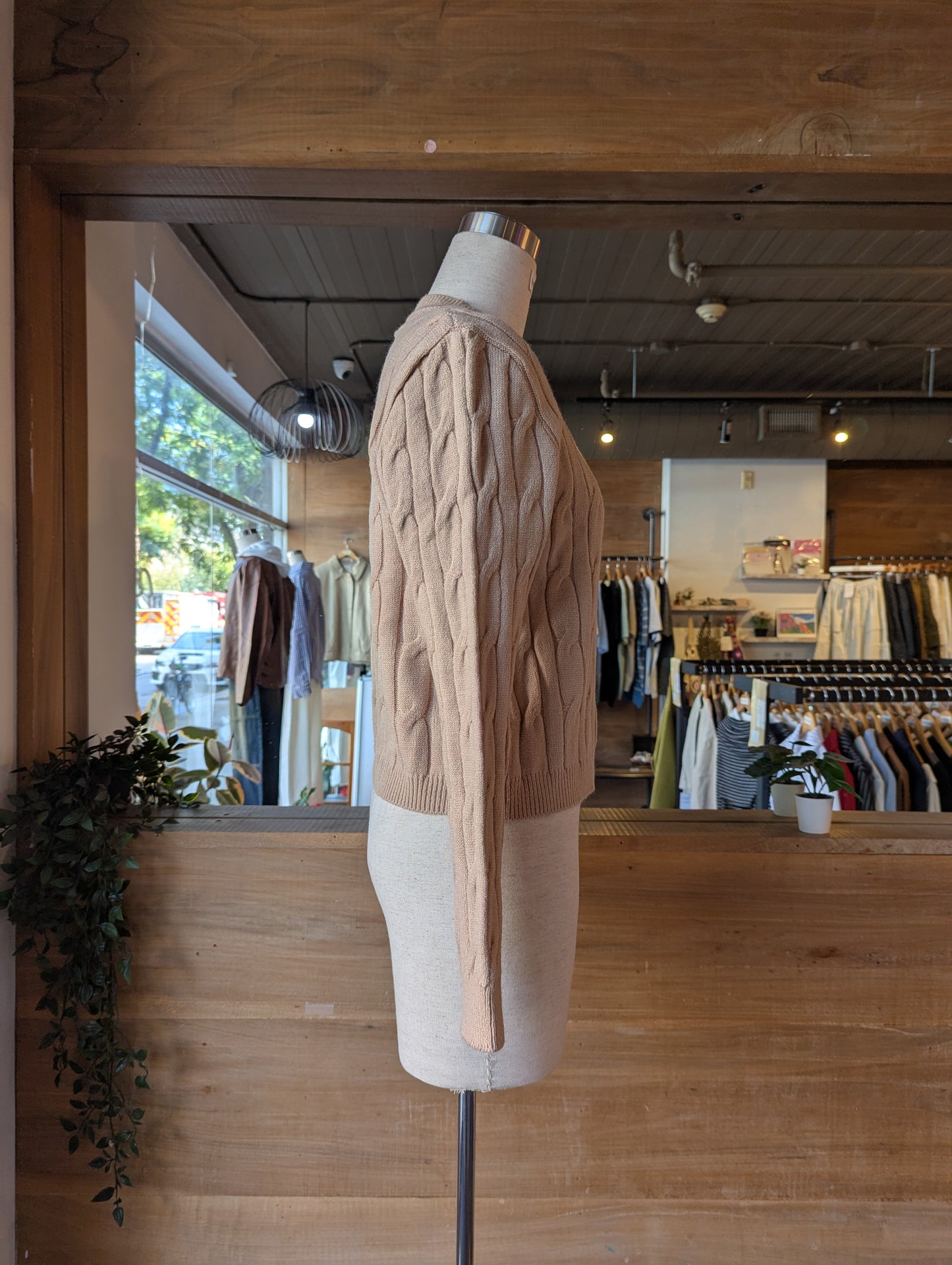 Cable Knit Embroidered Cardigan