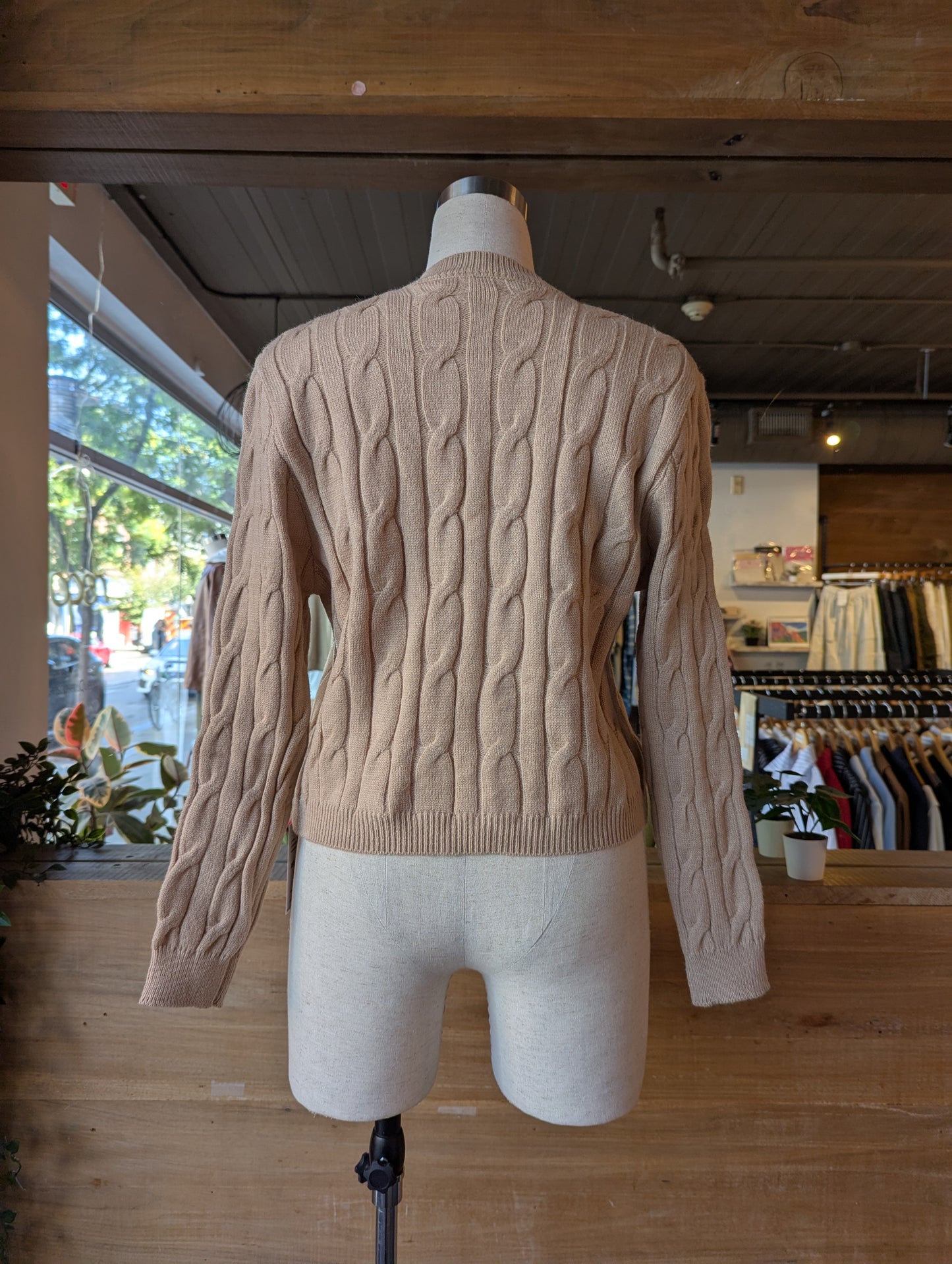 Cable Knit Embroidered Cardigan