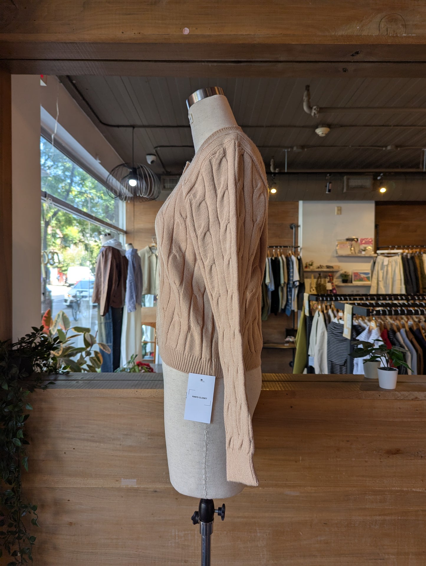 Cable Knit Embroidered Cardigan