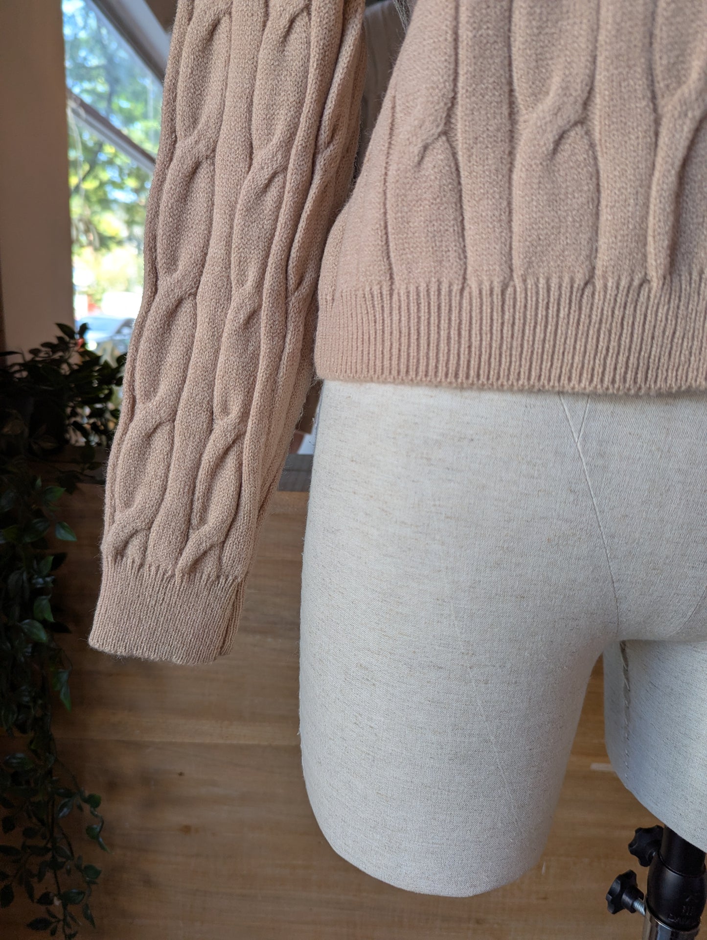 Cable Knit Embroidered Cardigan