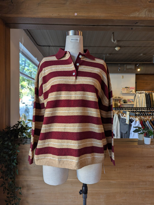 Oversized Henley Swearter
