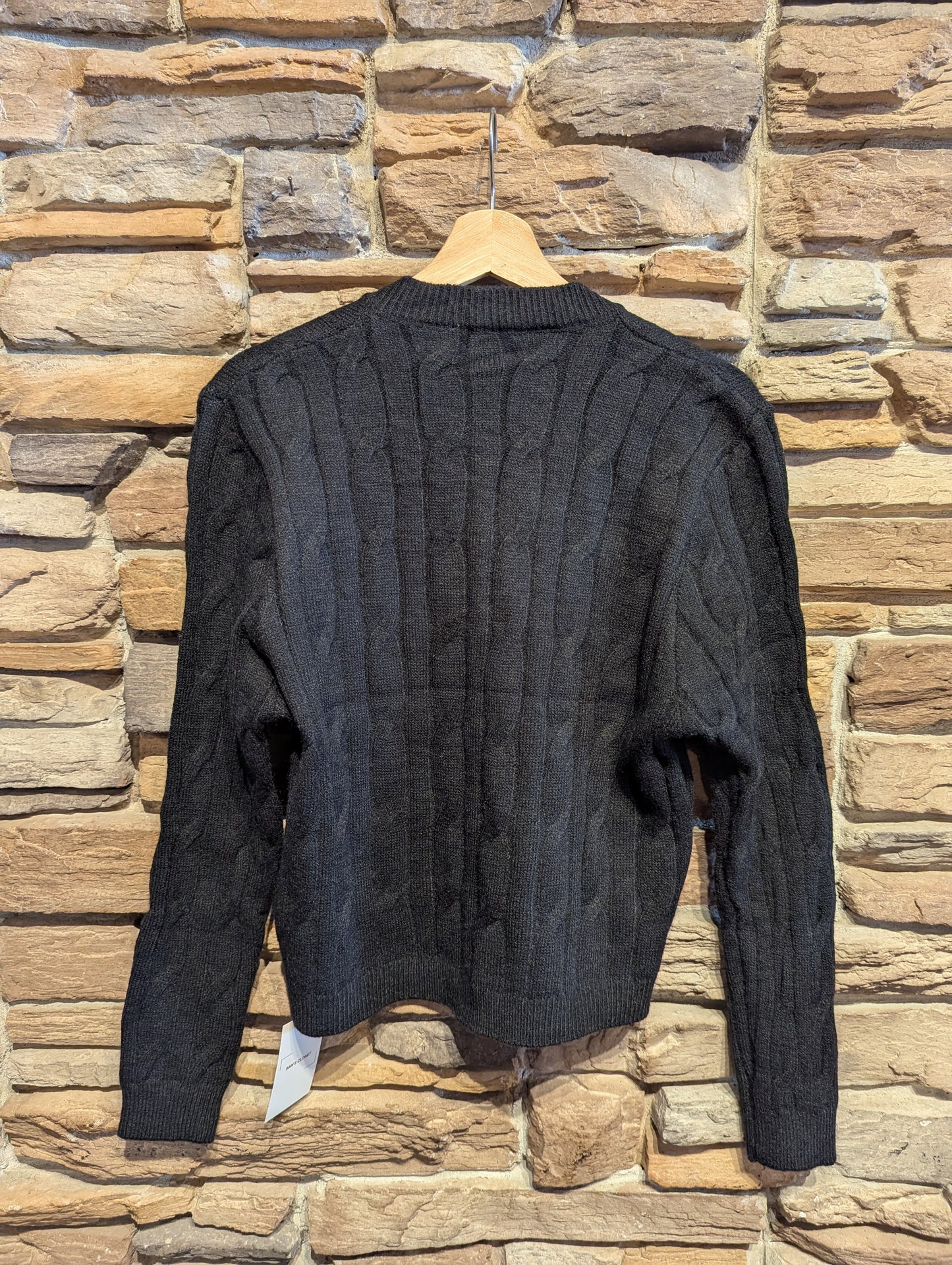 Cable Knit Embroidered Cardigan