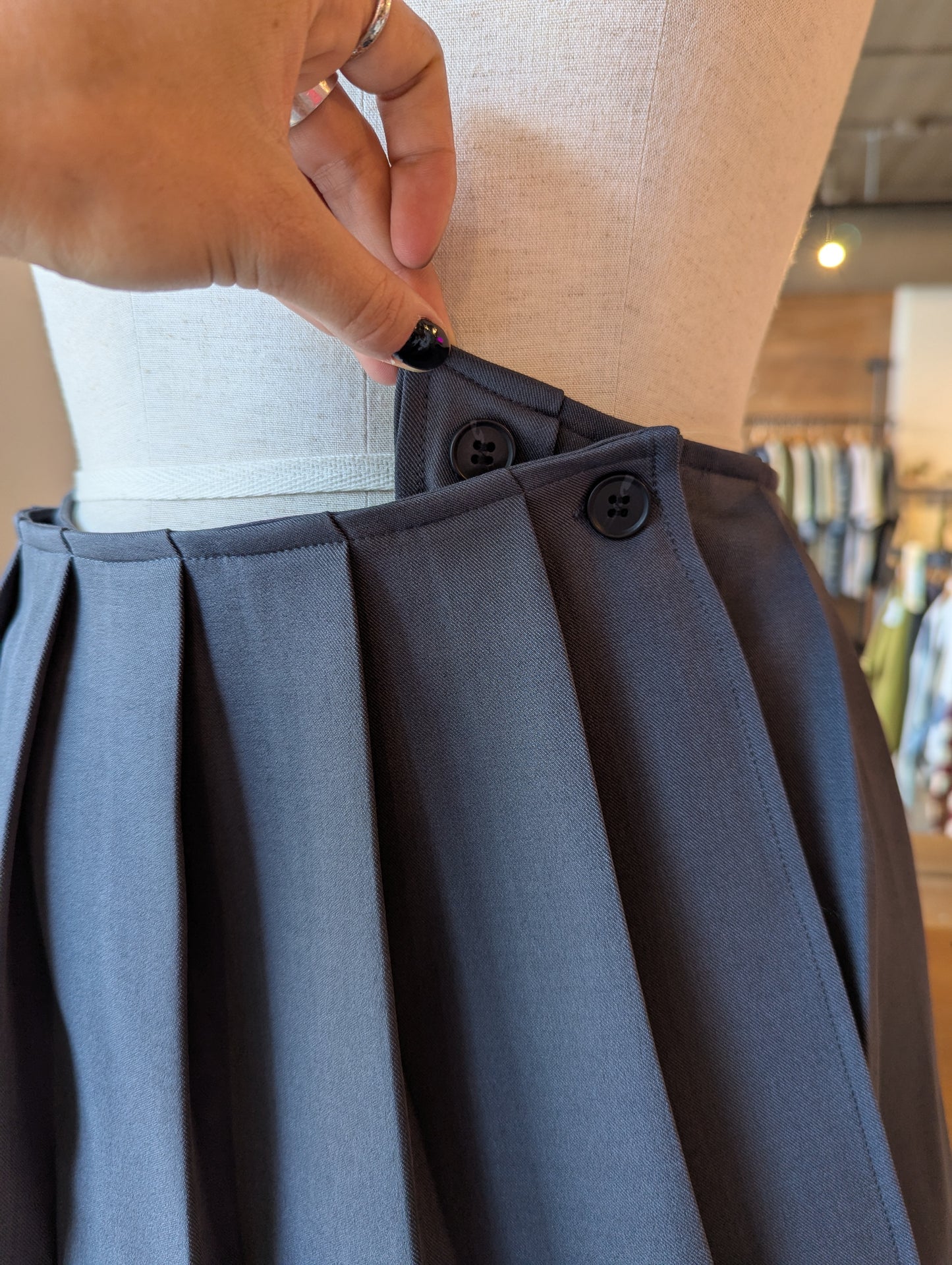 Pleated Layering Skirt and Dress Pant Set
