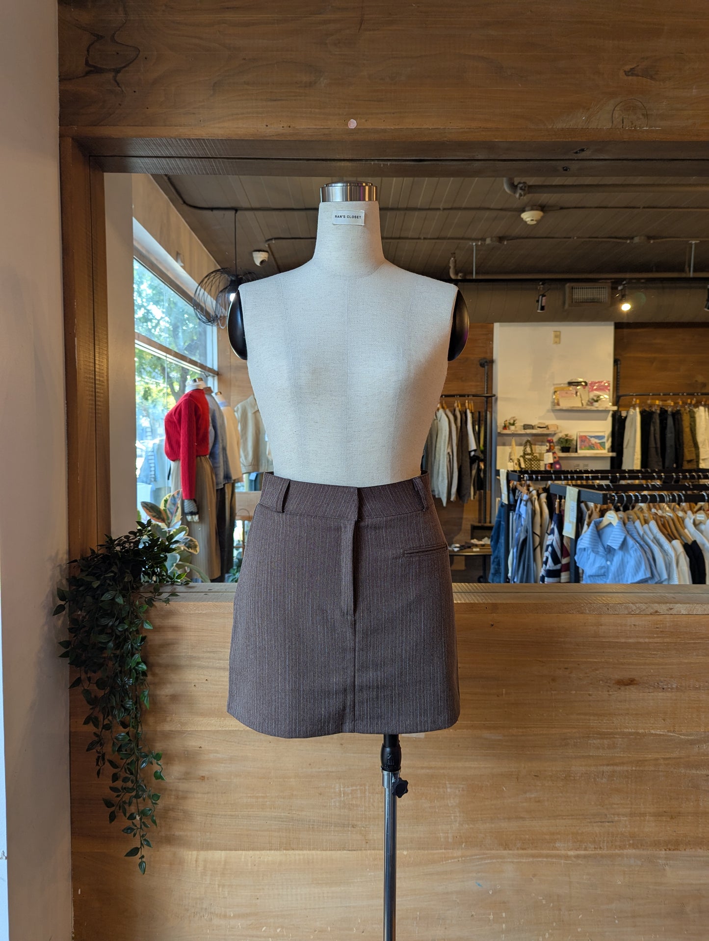 Pin Stripe Mini Skirt