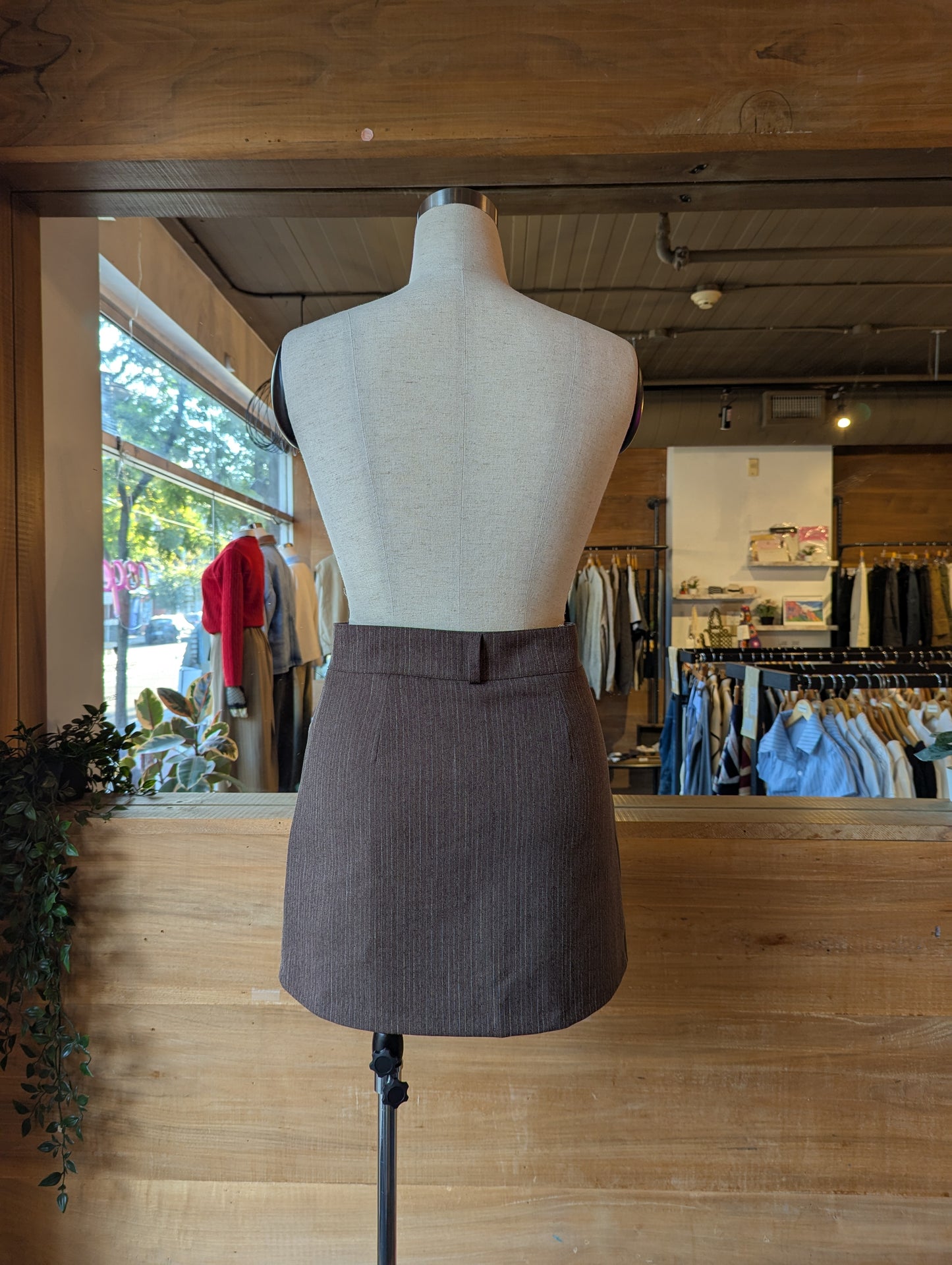 Pin Stripe Mini Skirt