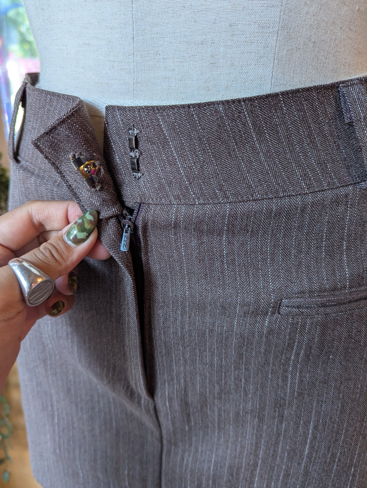 Pin Stripe Mini Skirt