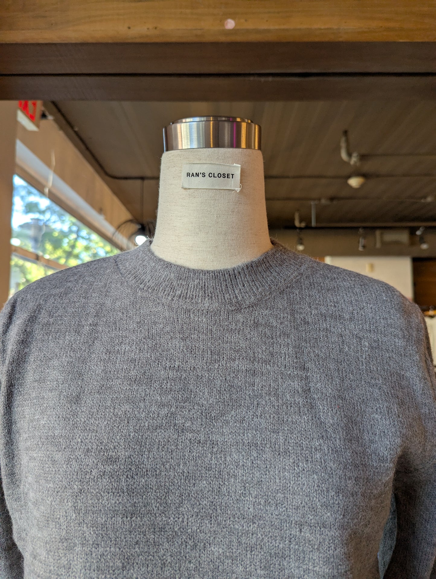 White Crochet Trim Sweater