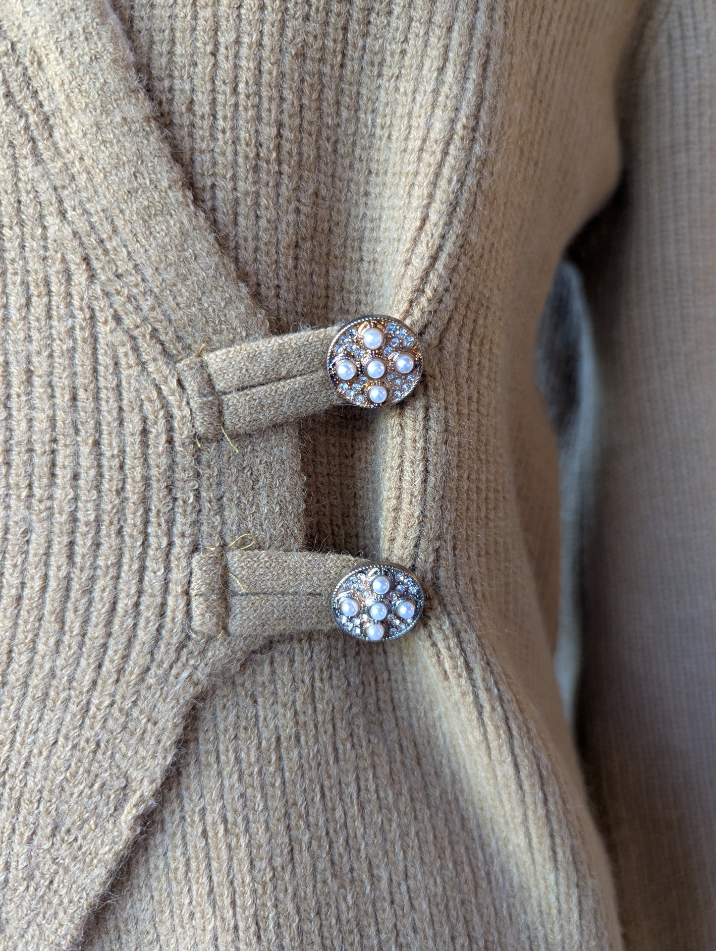 Detailed Fastening Wrap Sweater