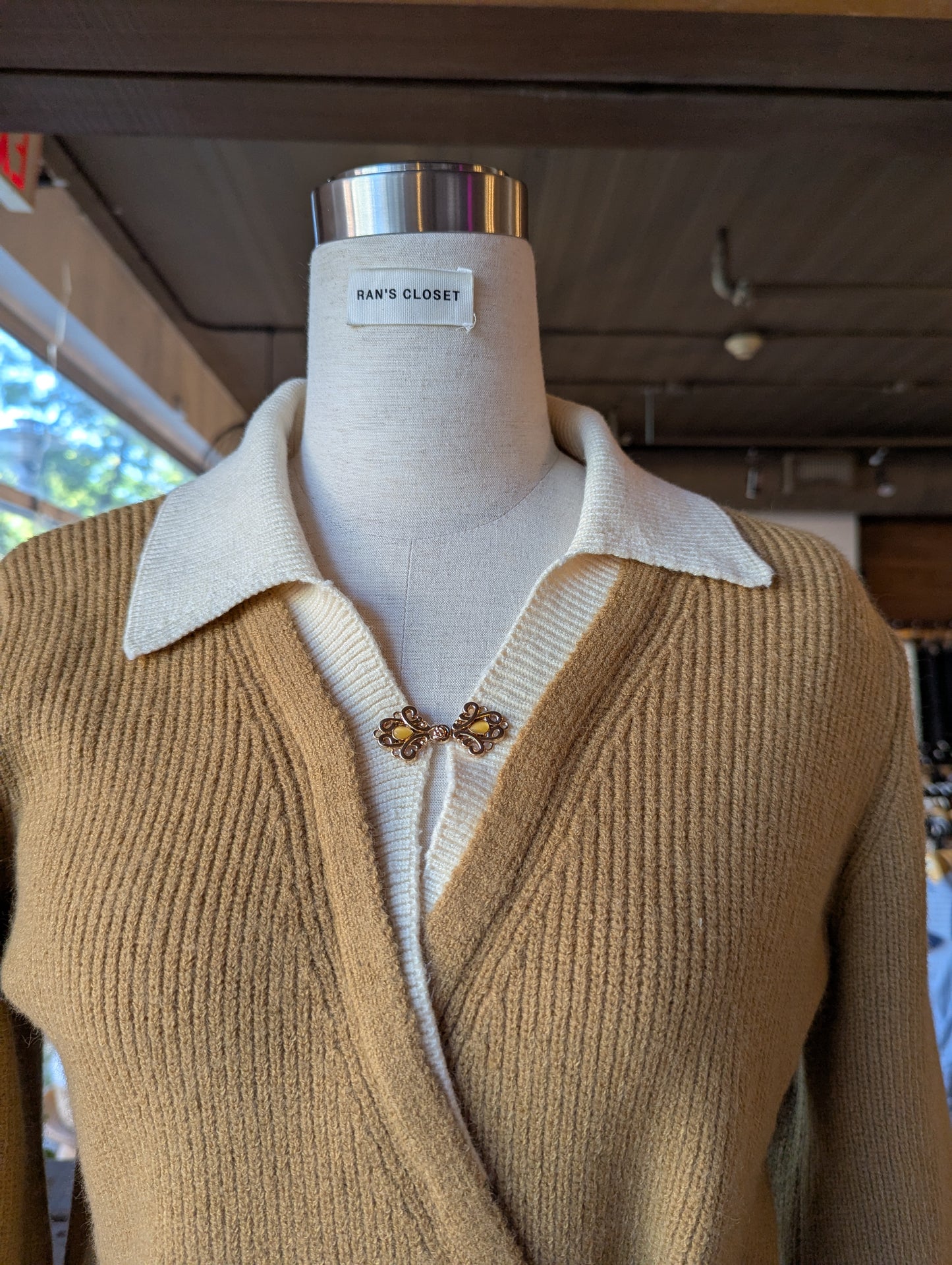 Detailed Fastening Wrap Sweater