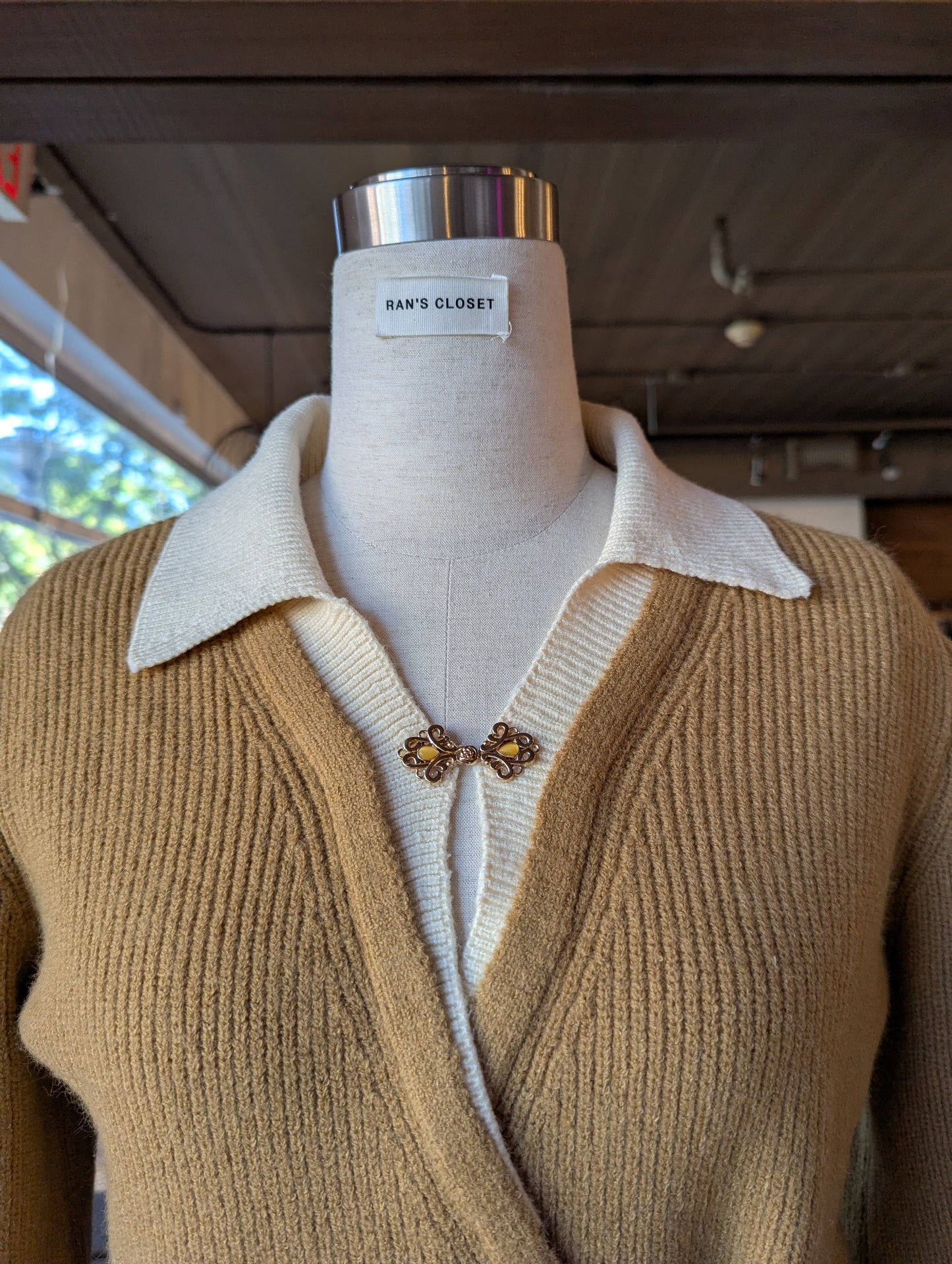 Detailed Fastening Wrap Sweater