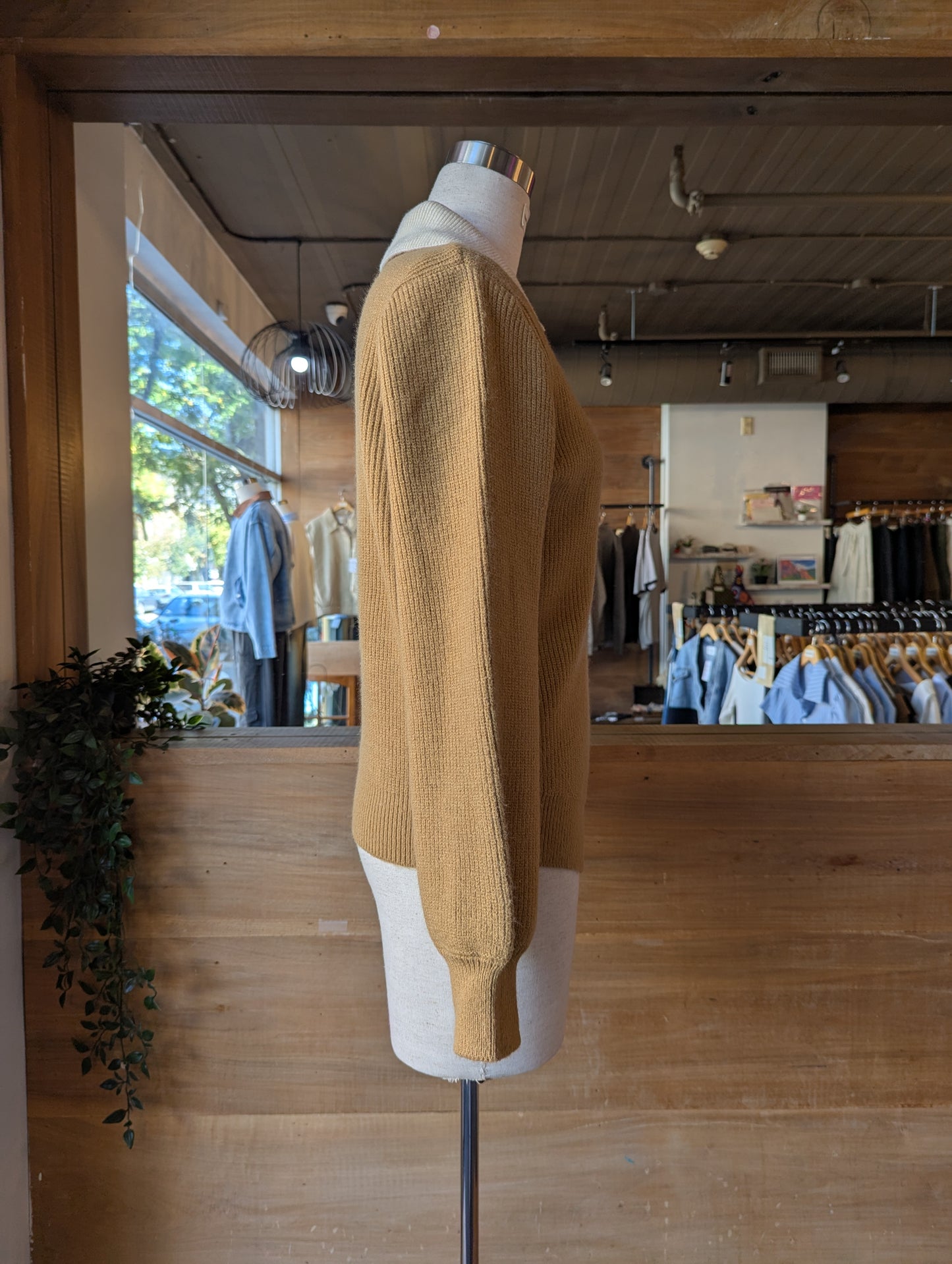 Detailed Fastening Wrap Sweater