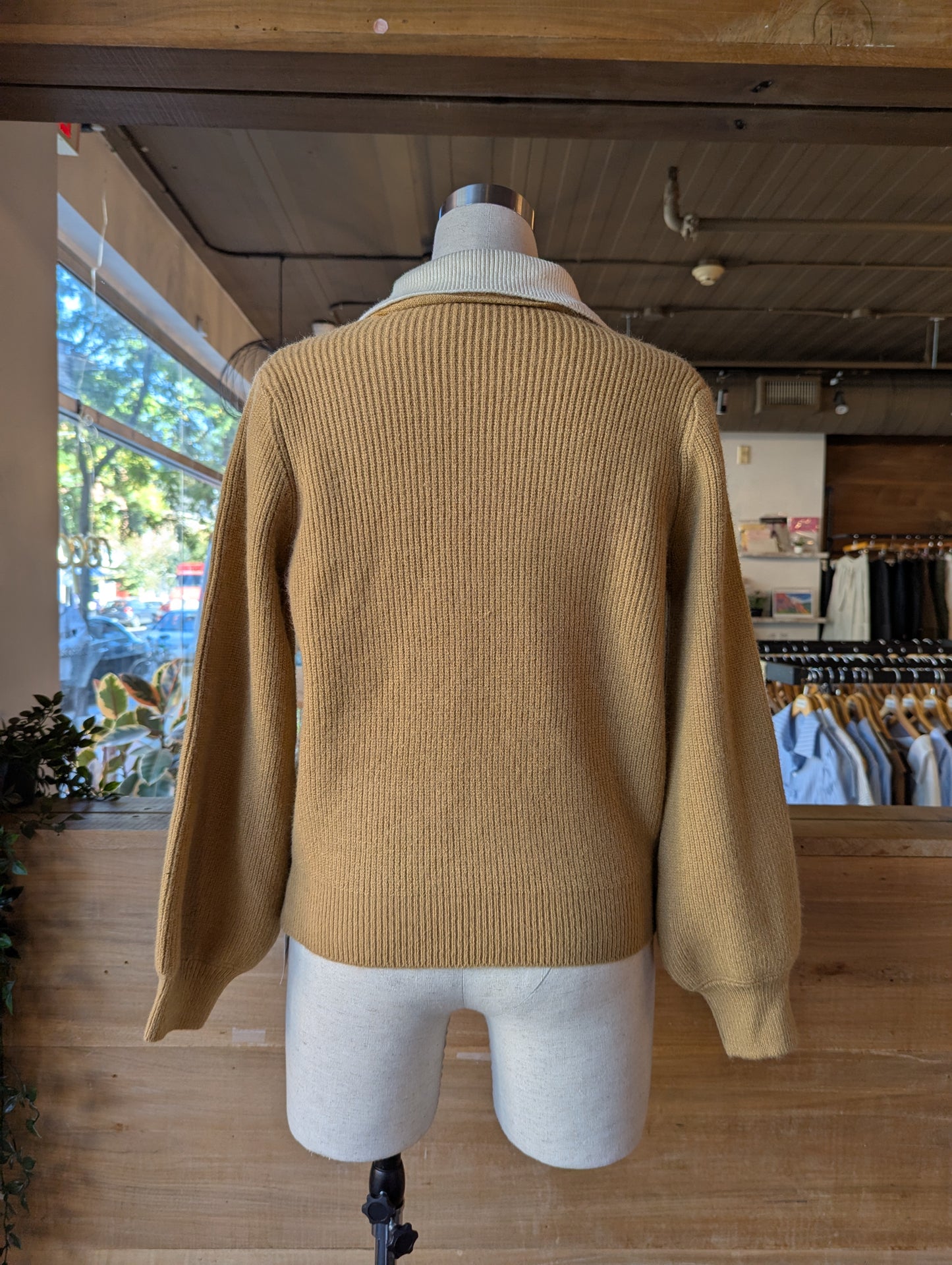 Detailed Fastening Wrap Sweater