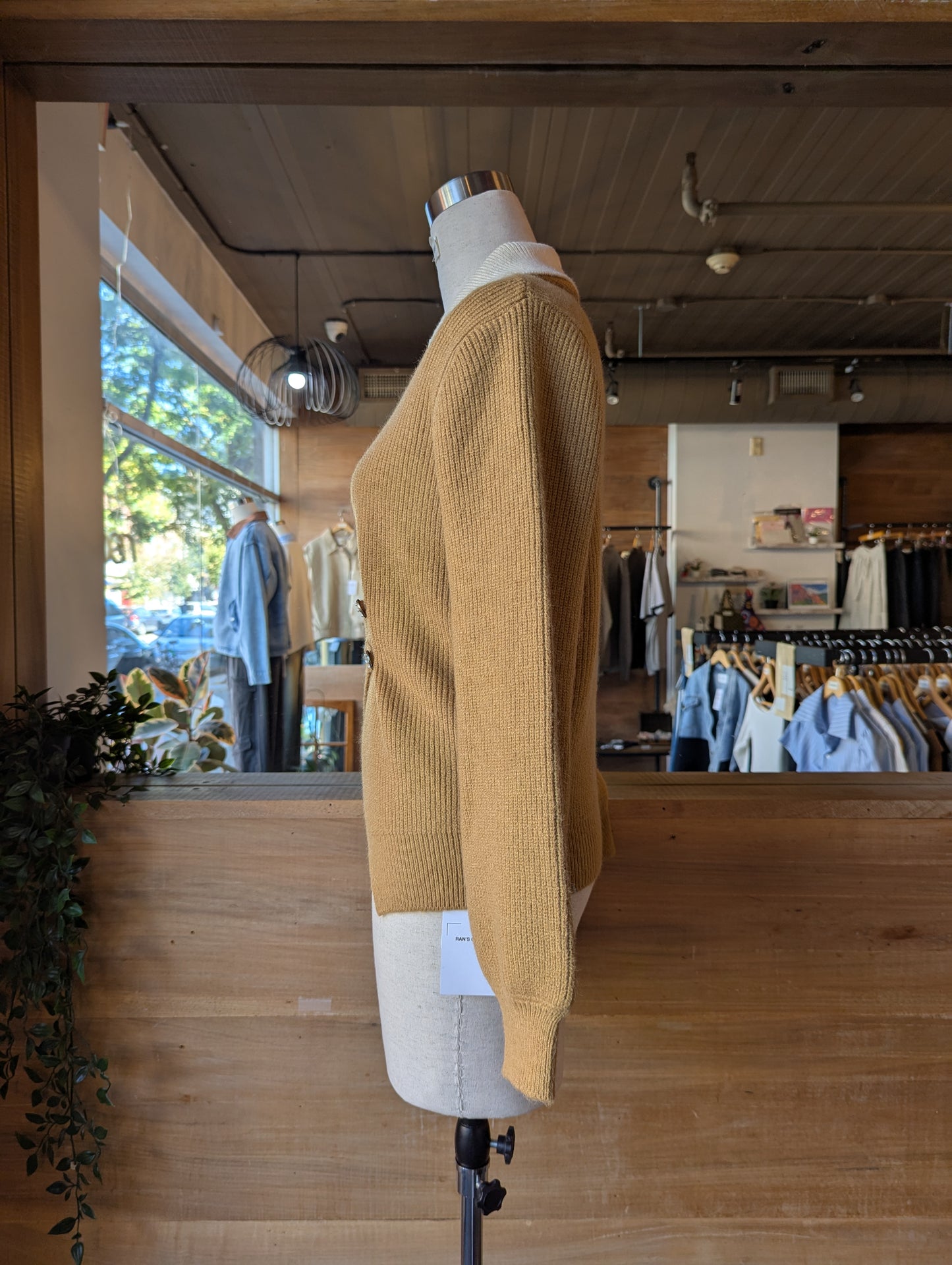 Detailed Fastening Wrap Sweater