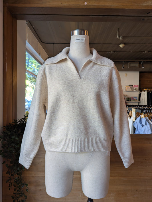 Collared V-Neck Sweater