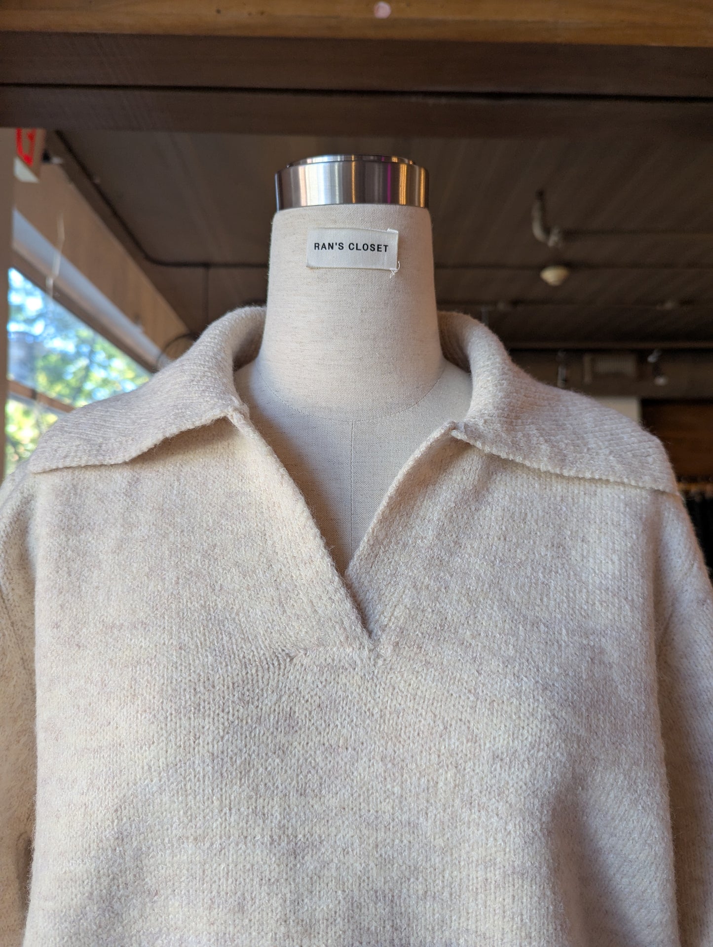 Collared V-Neck Sweater