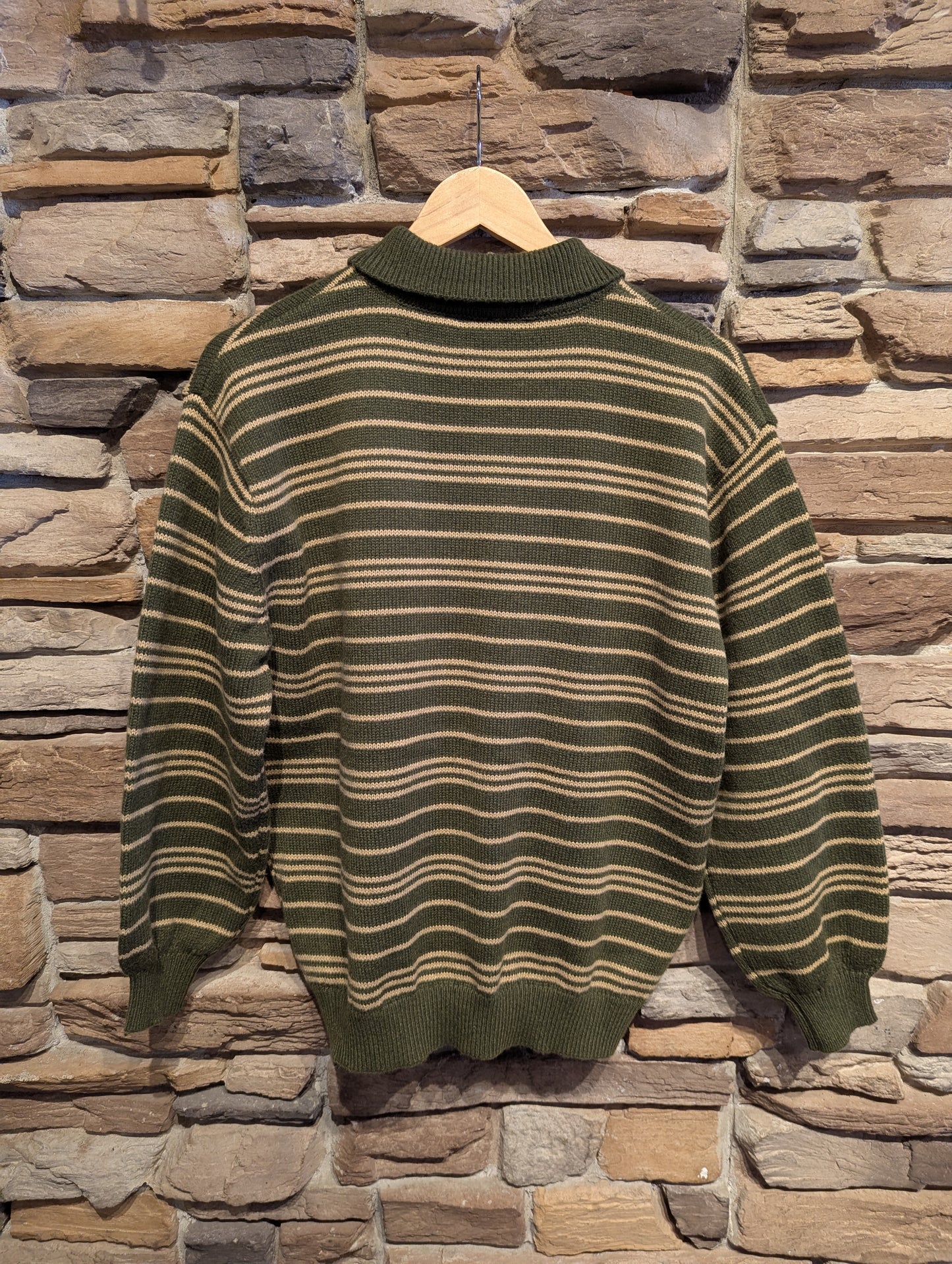 Striped Henley oversized sweater