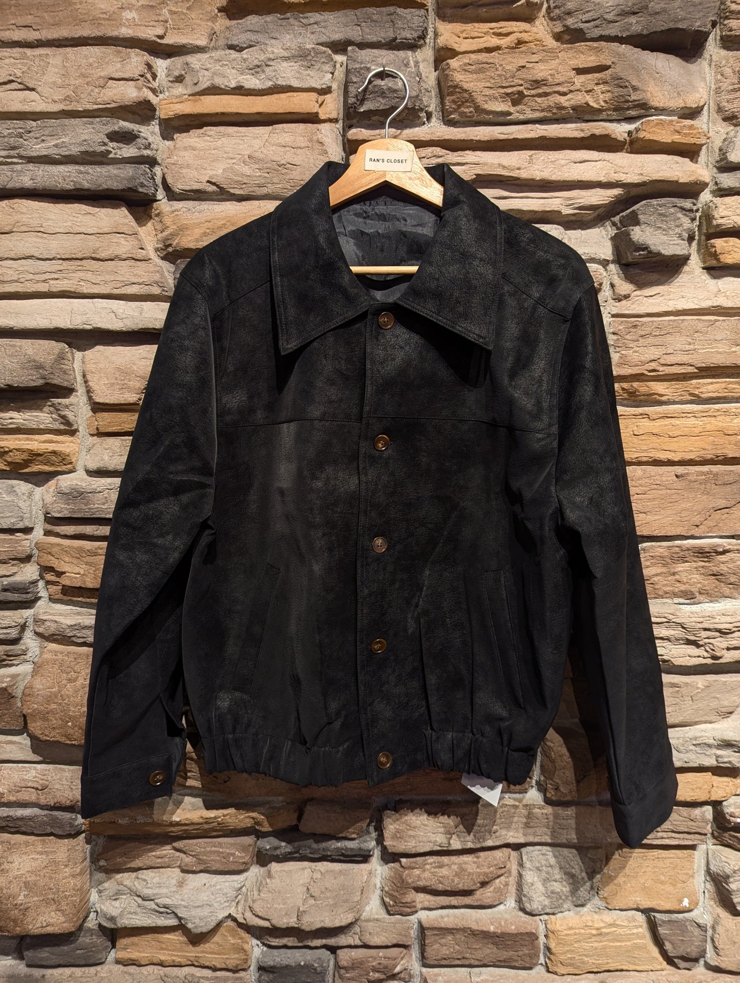 Button Up Vegan Suede Jacket