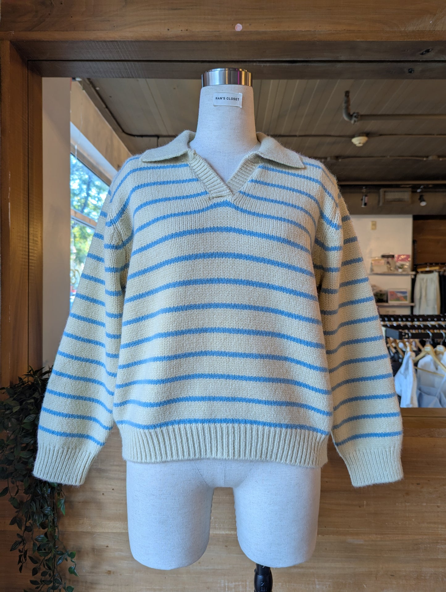Striped Collar Sweater